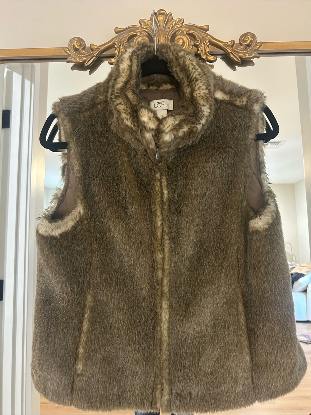 Ann Taylor LOFT Faux Fur Vest
